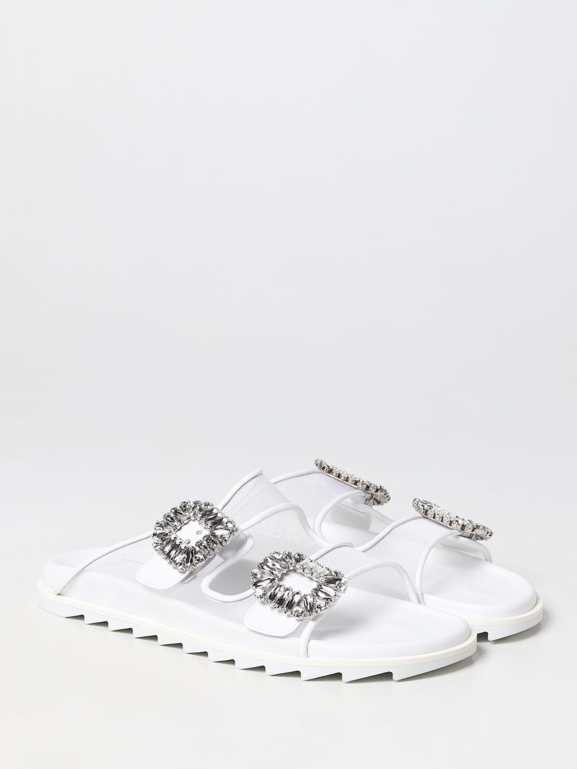 GIÀY ROGER VIVIER Black flat sandals shoes