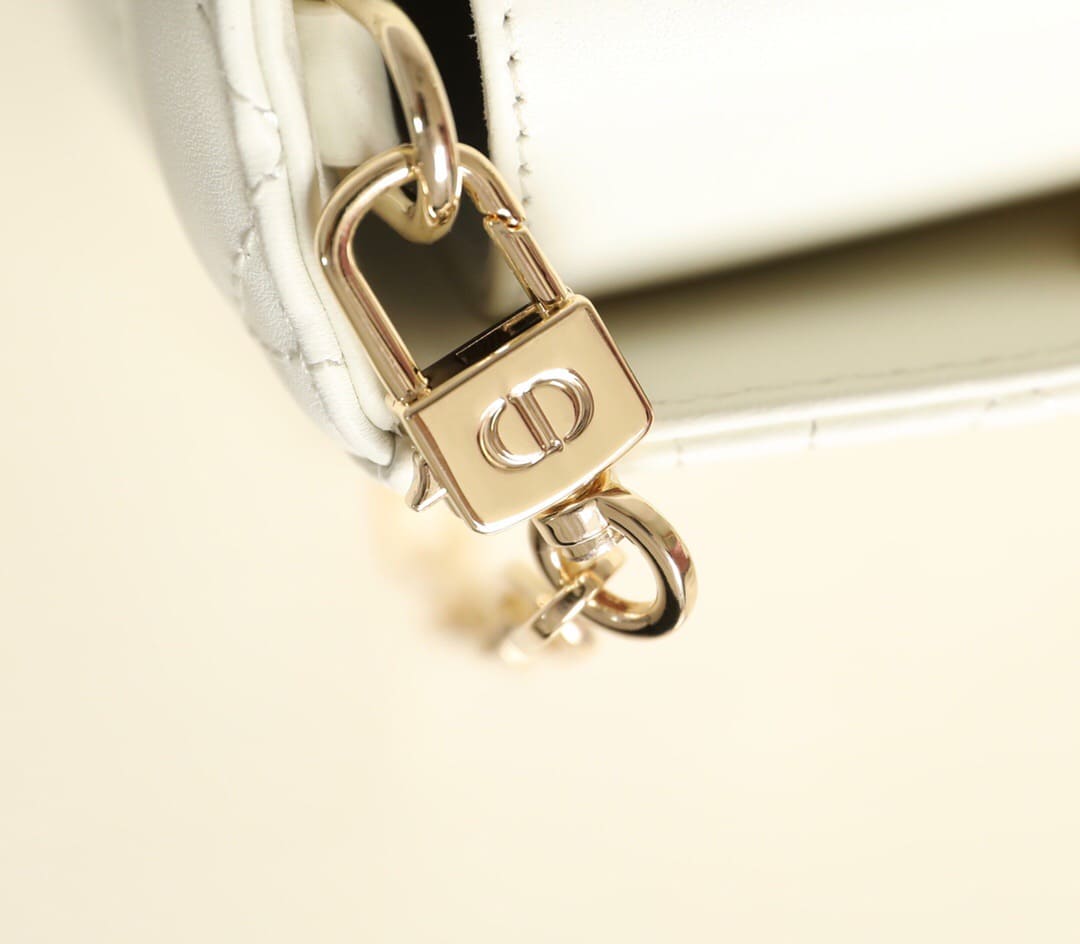 TÚI CHRISTIAN DIOR Lady D-Joy Bag Bright White Cannage Lambskin