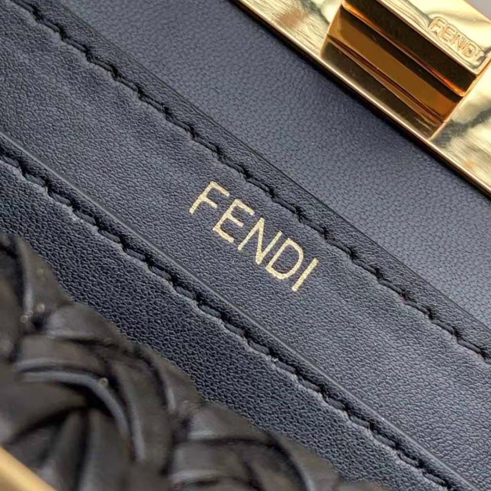 TÚI Fendi Women Peekaboo ISeeU Petite Black Padded Calfskin Leather Bag