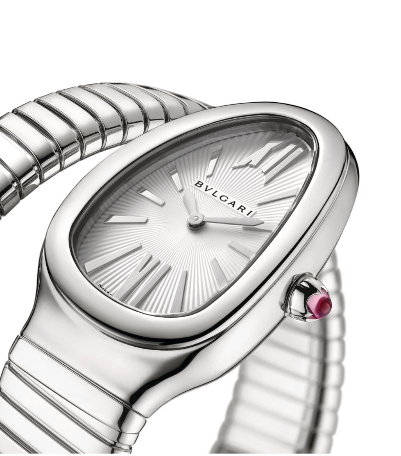 Đồng hồ BVLGARI Stainless Steel Serpenti Tubogas 35mm mặt số màu trắng