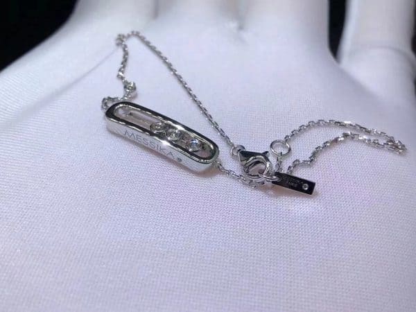 Vòng tay Messika Baby Move Diamond kim cương vàng trắng 18K