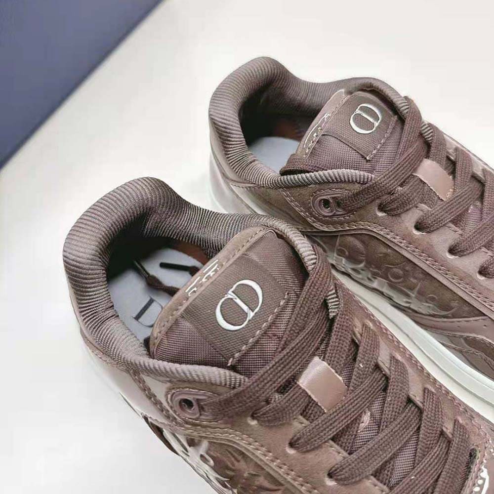 GIÀY DIOR B27 Low-top Sneaker Plum Patent Calfskin and Dior Oblique Gravity Leather