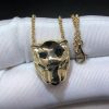 Vòng cổ Panthère de Cartier Vàng hồng 18K Tsavorite