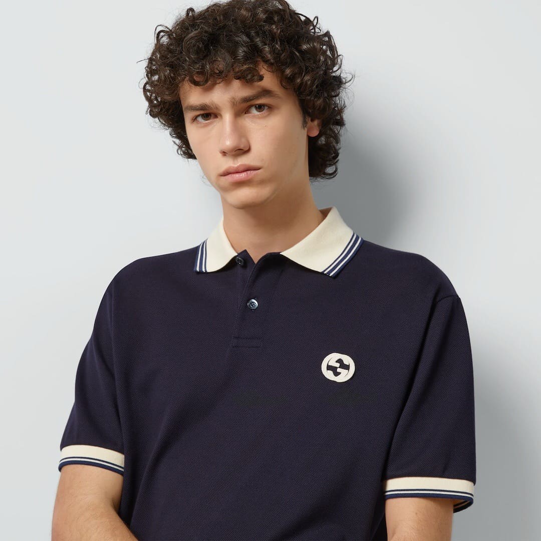 ÁO GUCCI GG POLO SHIRT MÀU ĐEN UNISEX