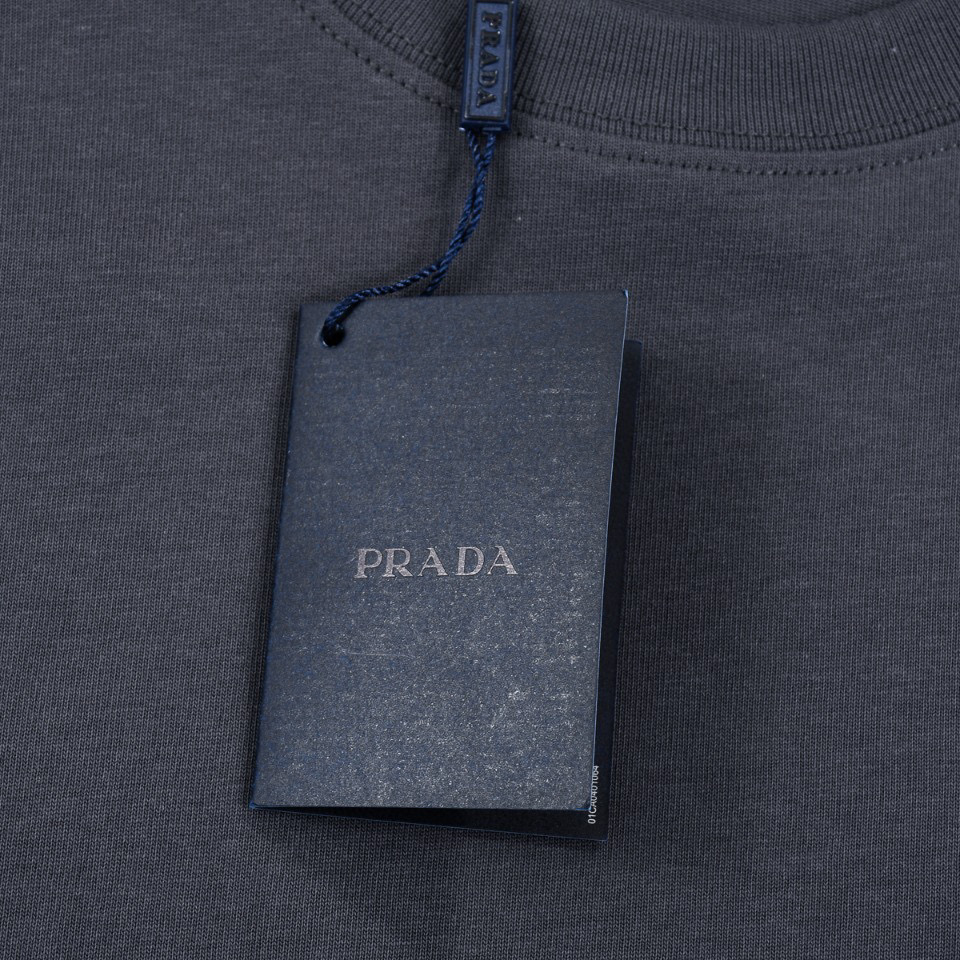ÁO PRADA print cotton jersey T-shirt