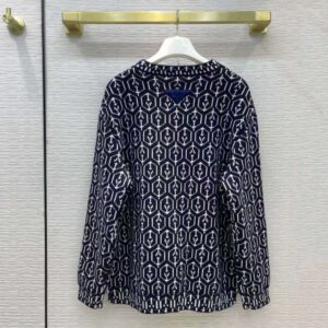 ÁO Prada Women Jacquard Shetland Wool Cardigan