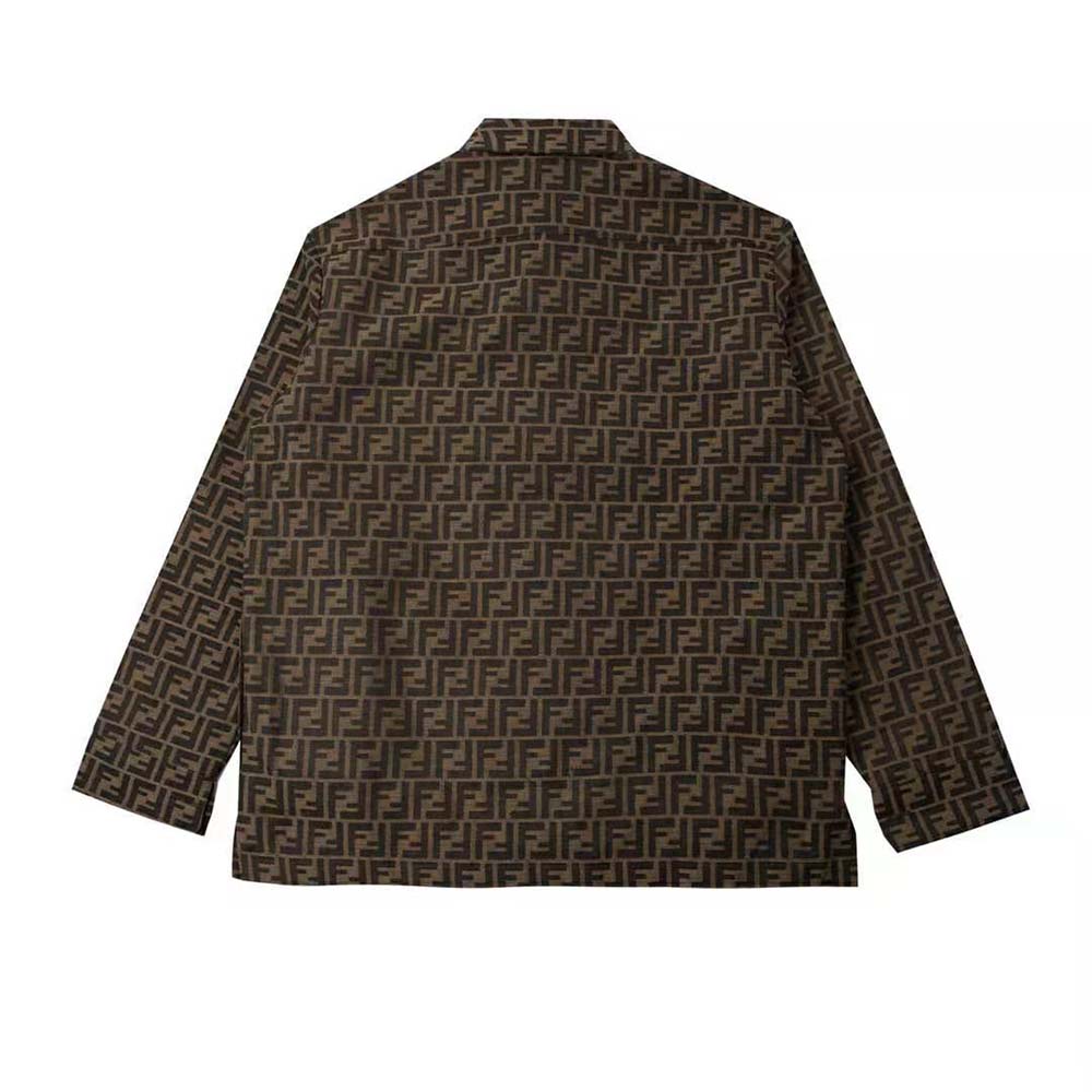 ÁO Fendi Blouson Brown Fabric Jacket