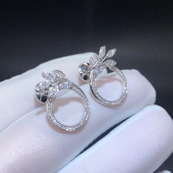 Bông tai Tiffany & Co. Victoria vàng trắng 18K