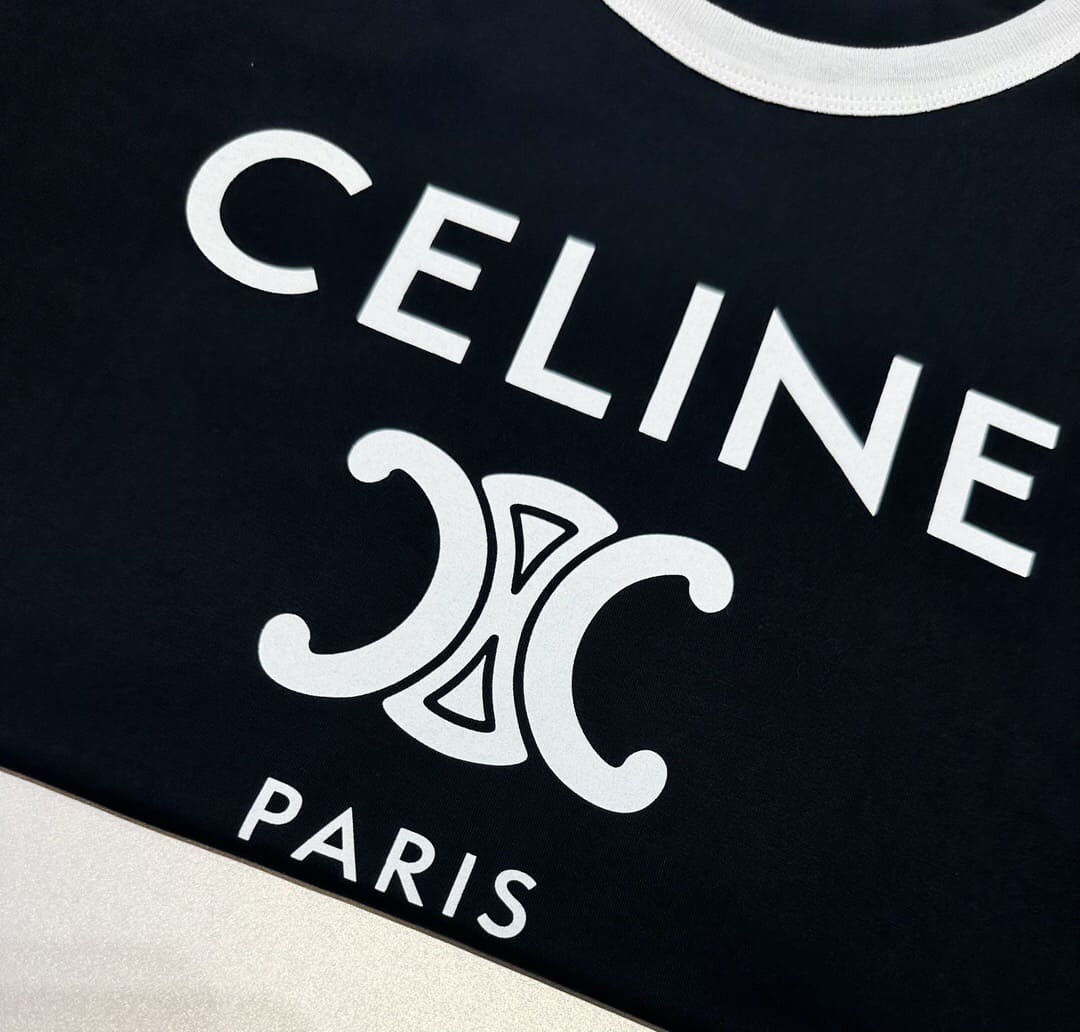 ÁO CELINE T SHIRT MÀU ĐEN UNISEX