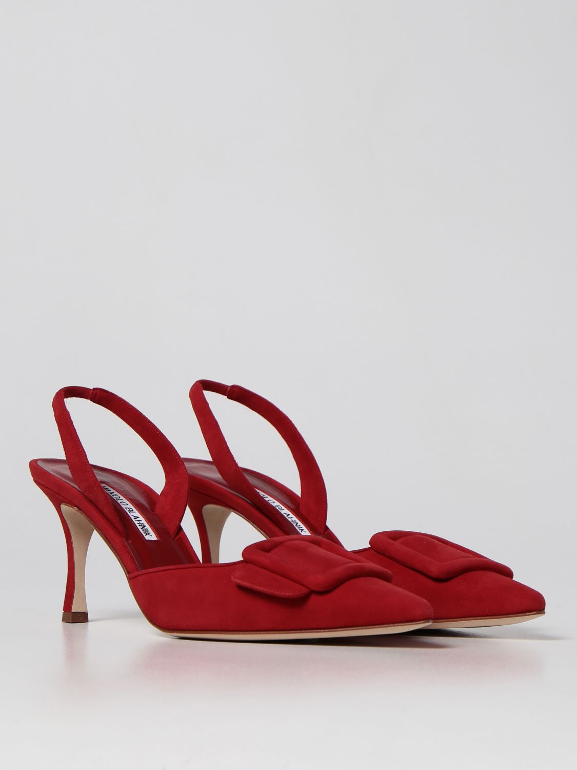 GIÀY MANOLO BLAHNIK Red suede high heel shoes