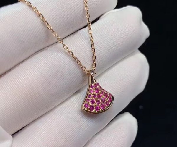Vòng cổ BVLGARI Divas Dream Sapphire vàng hồng 18K