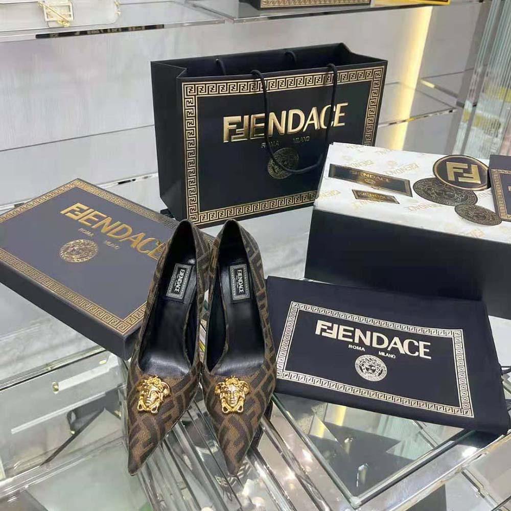 GIÀY FENDACE FF Jacquard Pumps SS2022
