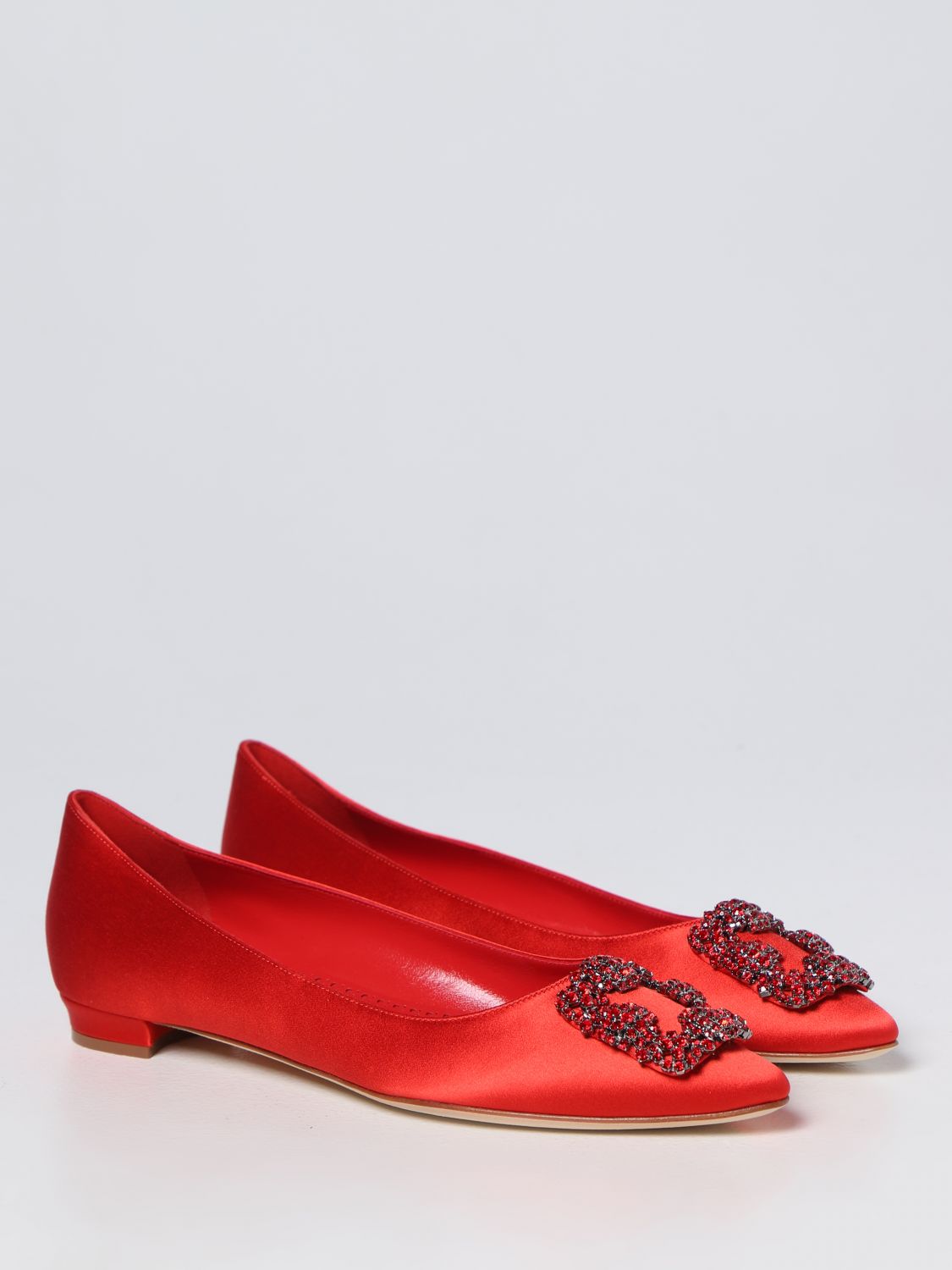 GIÀY MANOLO BLAHNIK Red ballet shoes