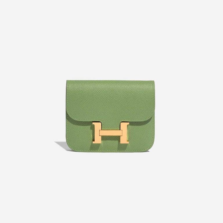 TÚI Hermès Constance Slim Wallet Epsom Vert Criquet