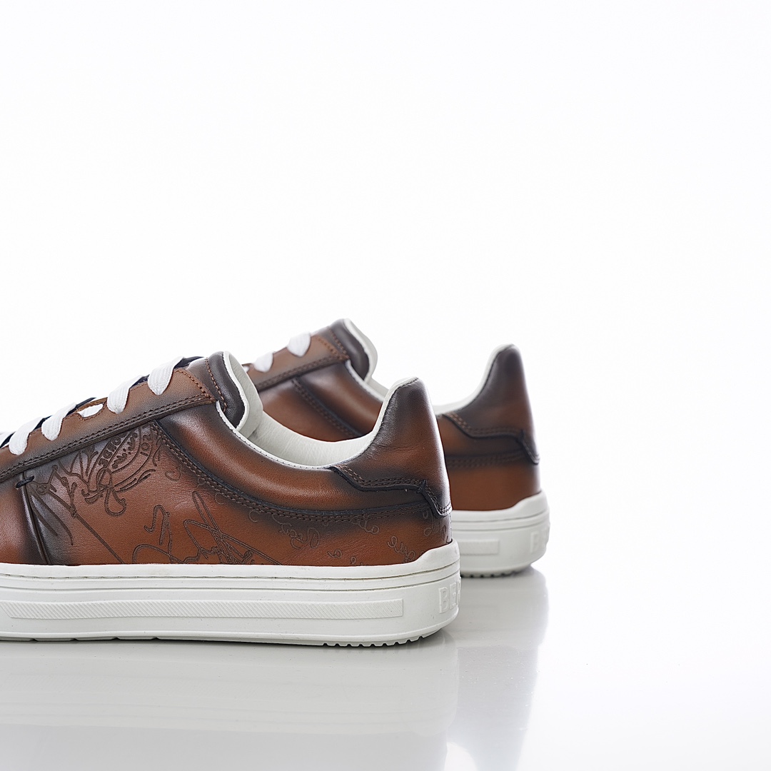 GIÀY BERLUTI PATINA LEATHER SNEAKER SHOES AAA