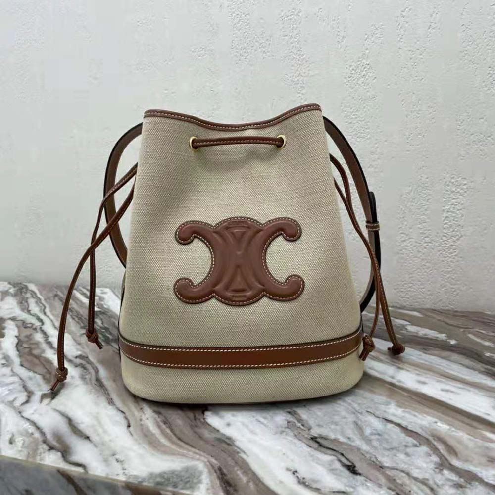 TÚI Celine Seau Marin in Textile and Calfskin