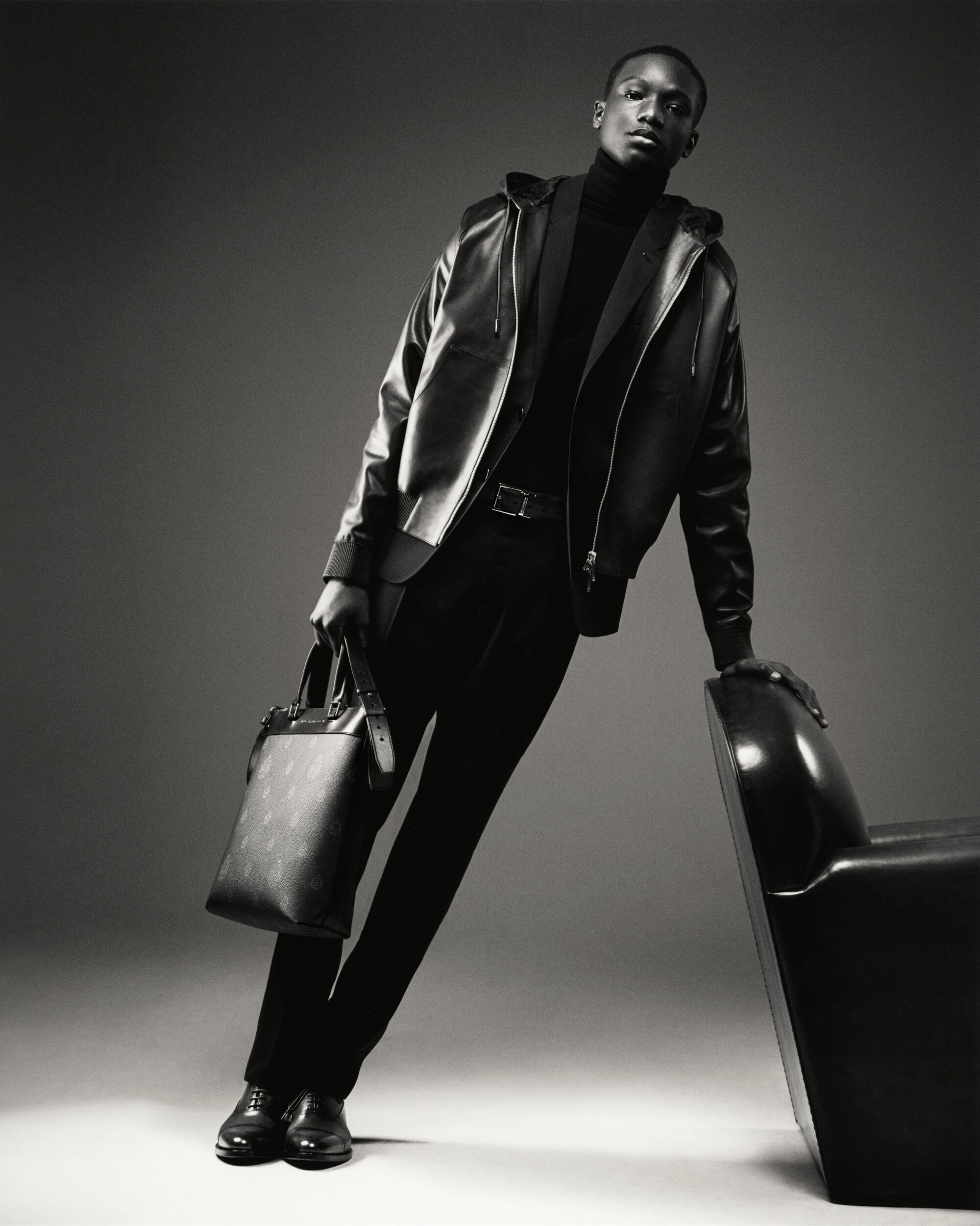 ÁO BERLUTI EBANO leather jacket SS2021
