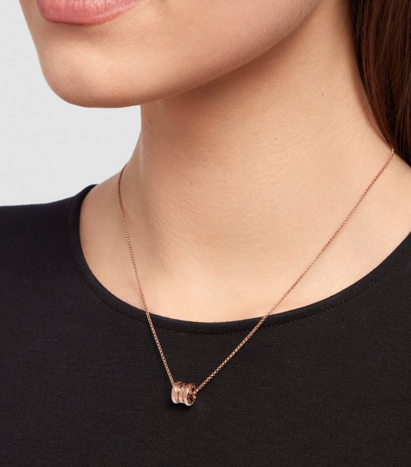 Vòng cổ BVLGARI Rose Gold B.zero1 Necklace vàng hồng 18K