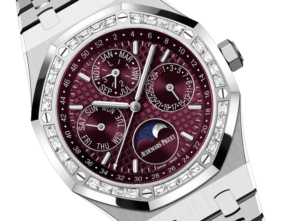 Đồng hồ Audemars Piguet Royal Oak Perpetual Calendar Diamond mặt số màu đỏ