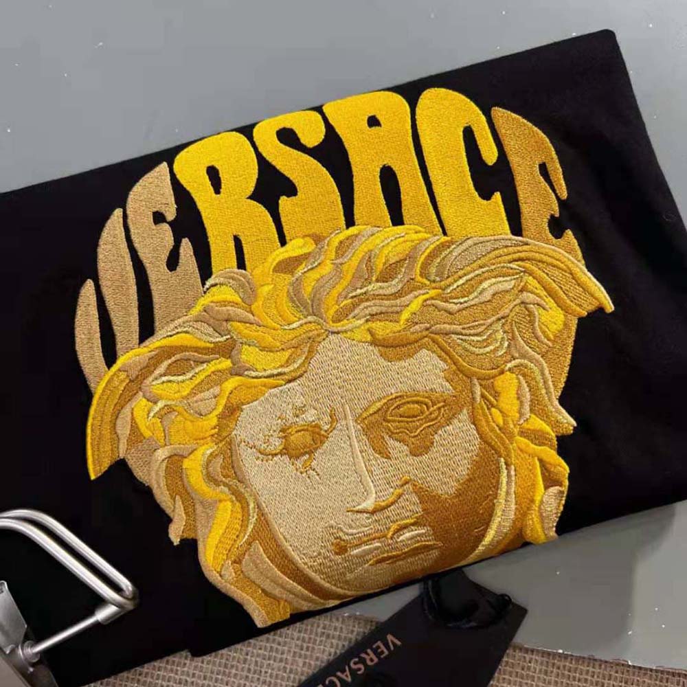 ÁO Versace Medusa Music T-Shirt in Cotton-Black