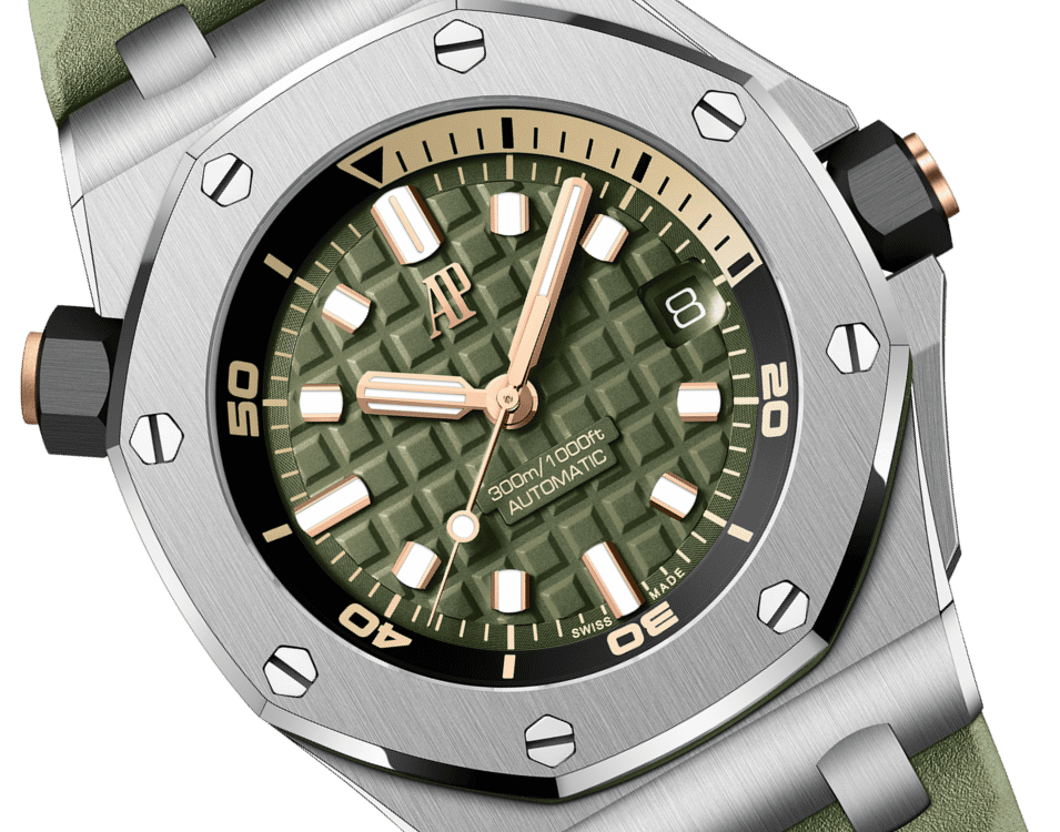 Đồng hồ Ademars Piguet Royal Oak Offshore Diver mặt số màu xanh green