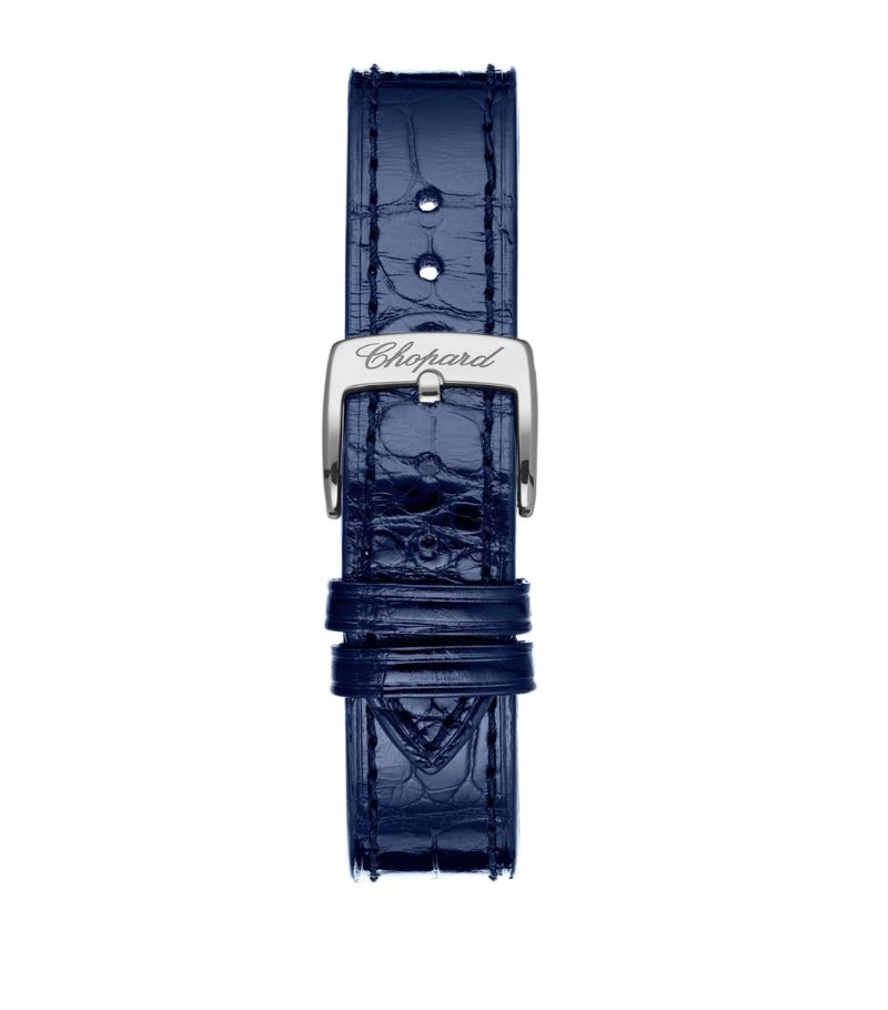 Đồng hồ CHOPARD Stainless Steel and Diamond Happy Sport 30mm mặt số màu xanh