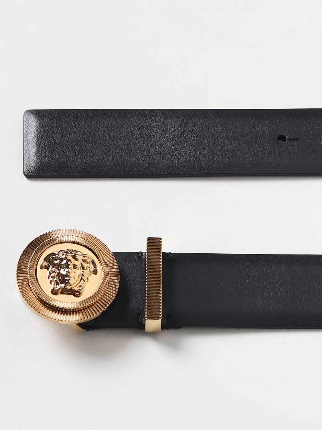 DÂY LƯNG VERSACE Black leather belt