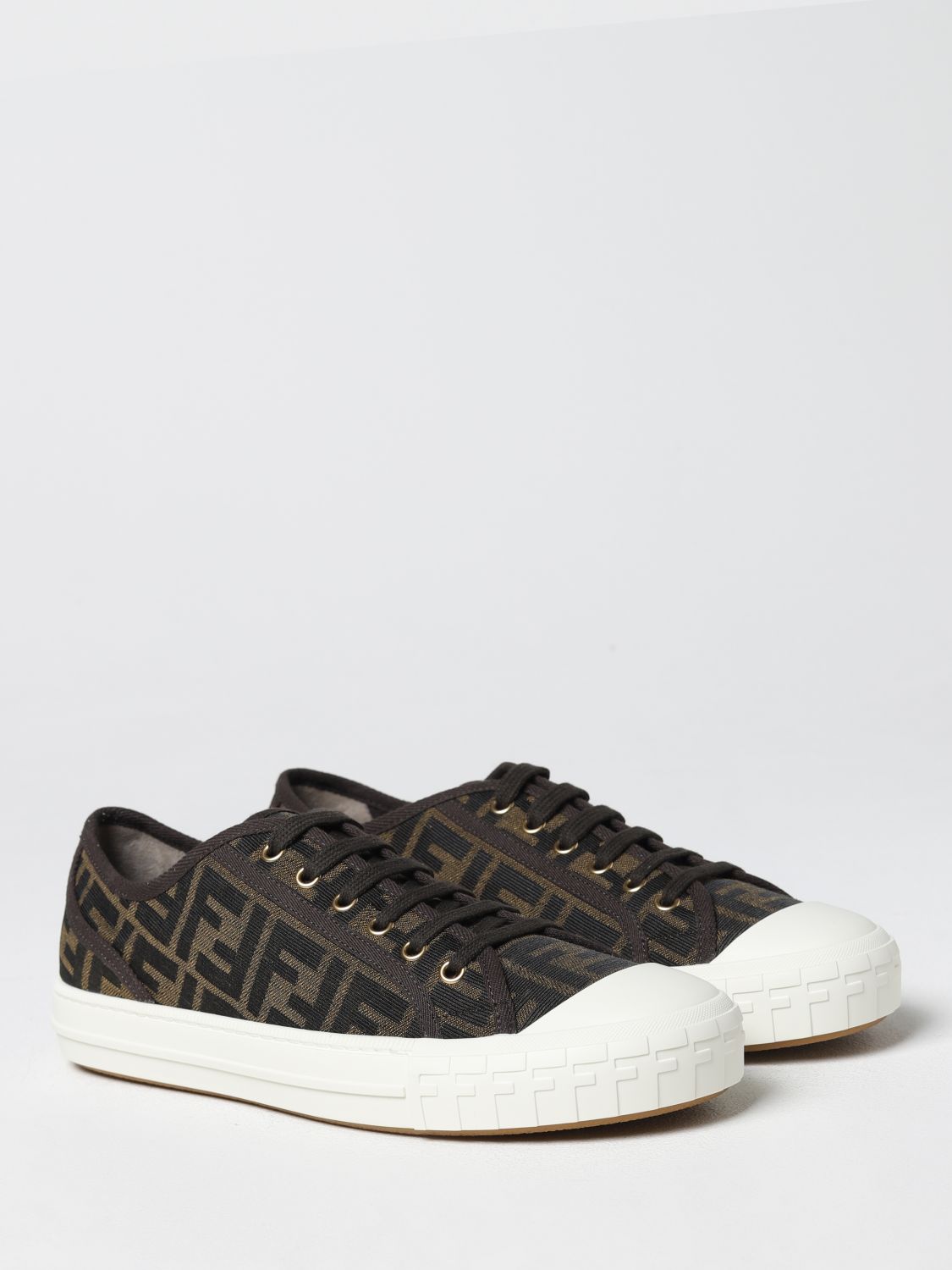 GIÀY FENDI Sneakers in fabric with jacquard FF monogram