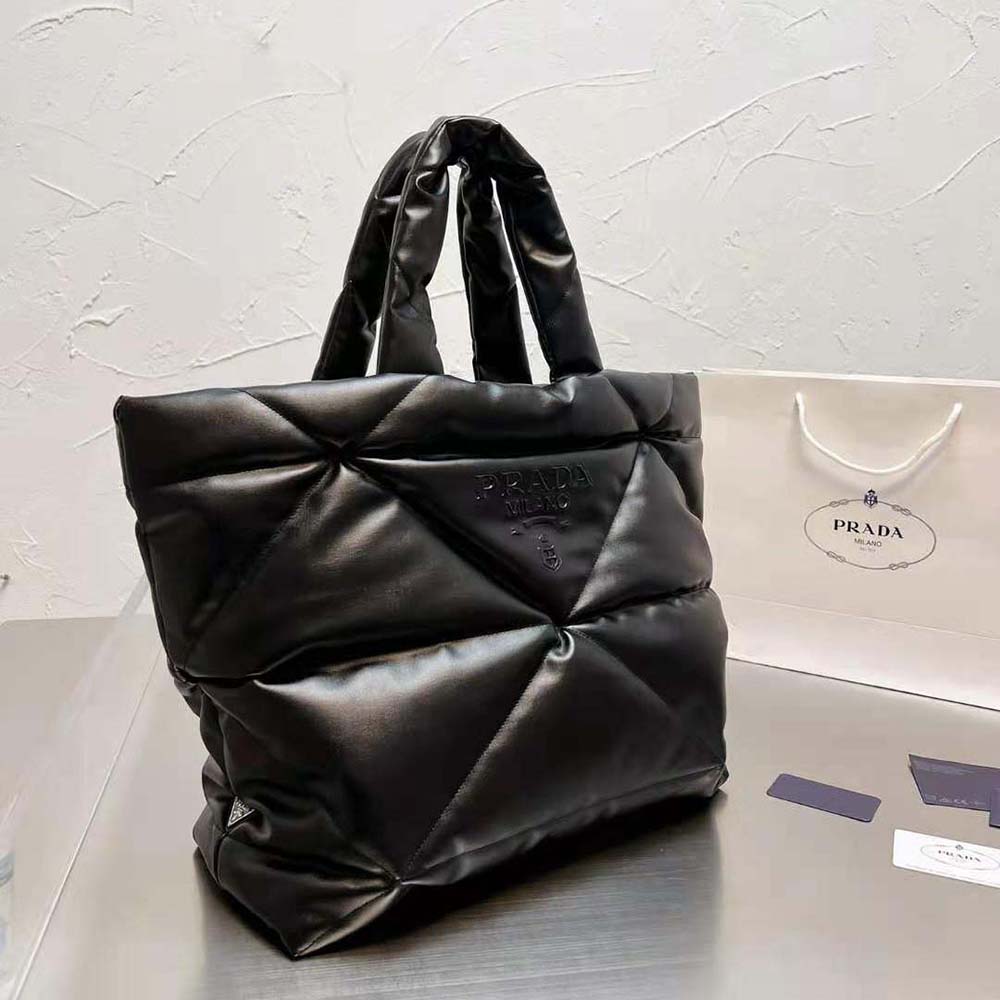 TÚI Prada Padded Nappa Tote Bag-Black