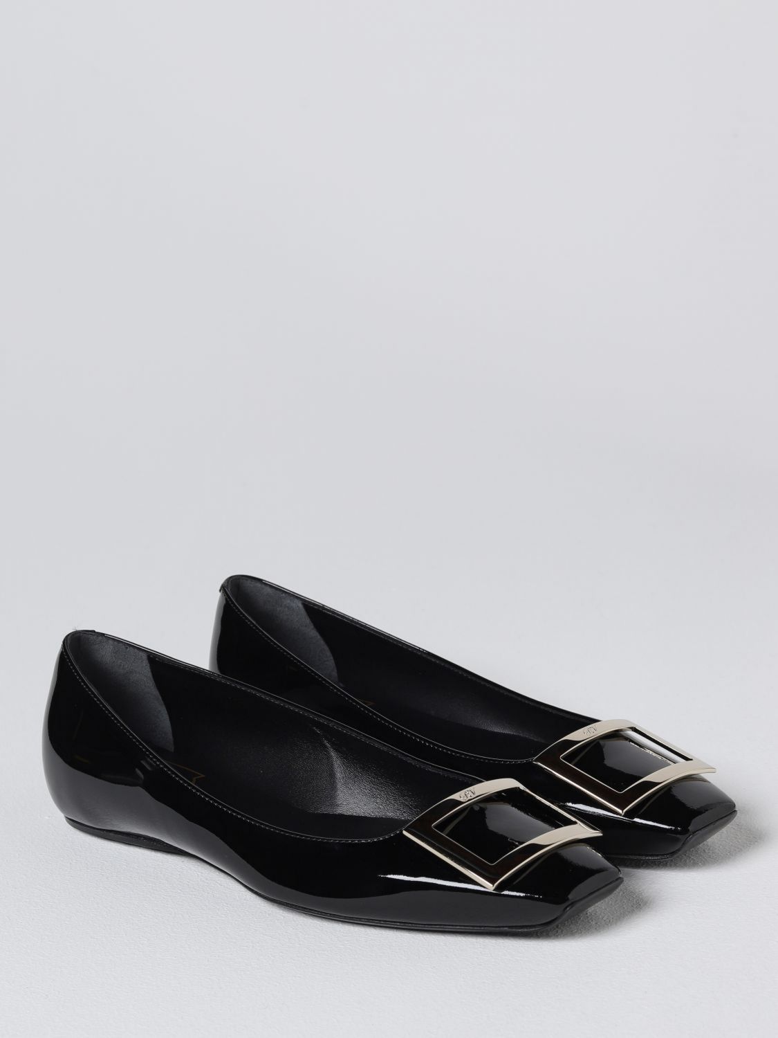 GIÀY ROGER VIVIER Black ballet flats shoes