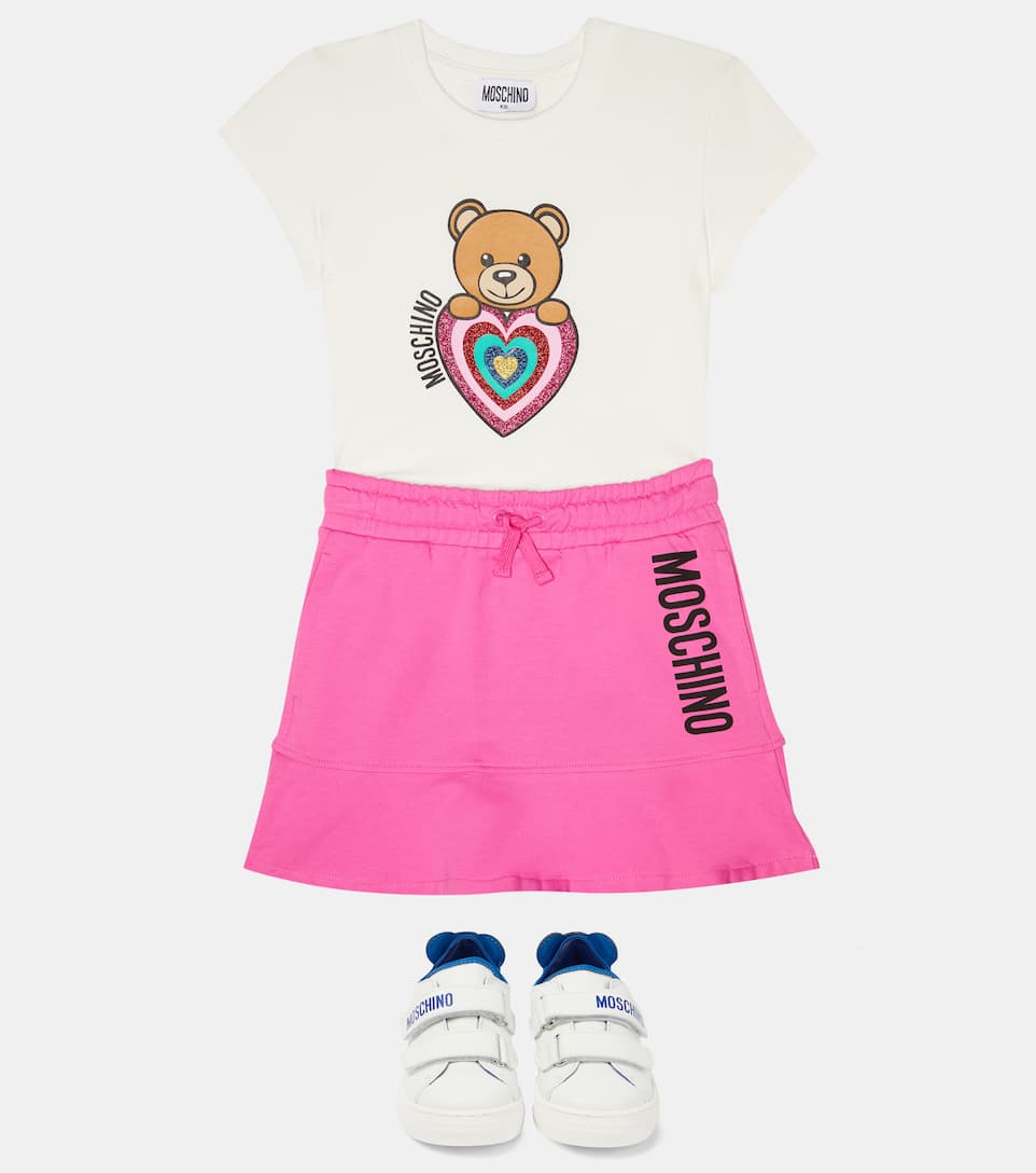 GIÀY MOSCHINO KIDS Leather sneakers