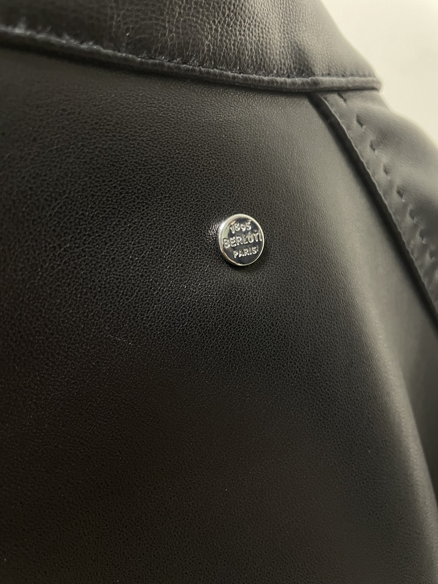 ÁO BERLUTI LEATHER JACKET BLACK