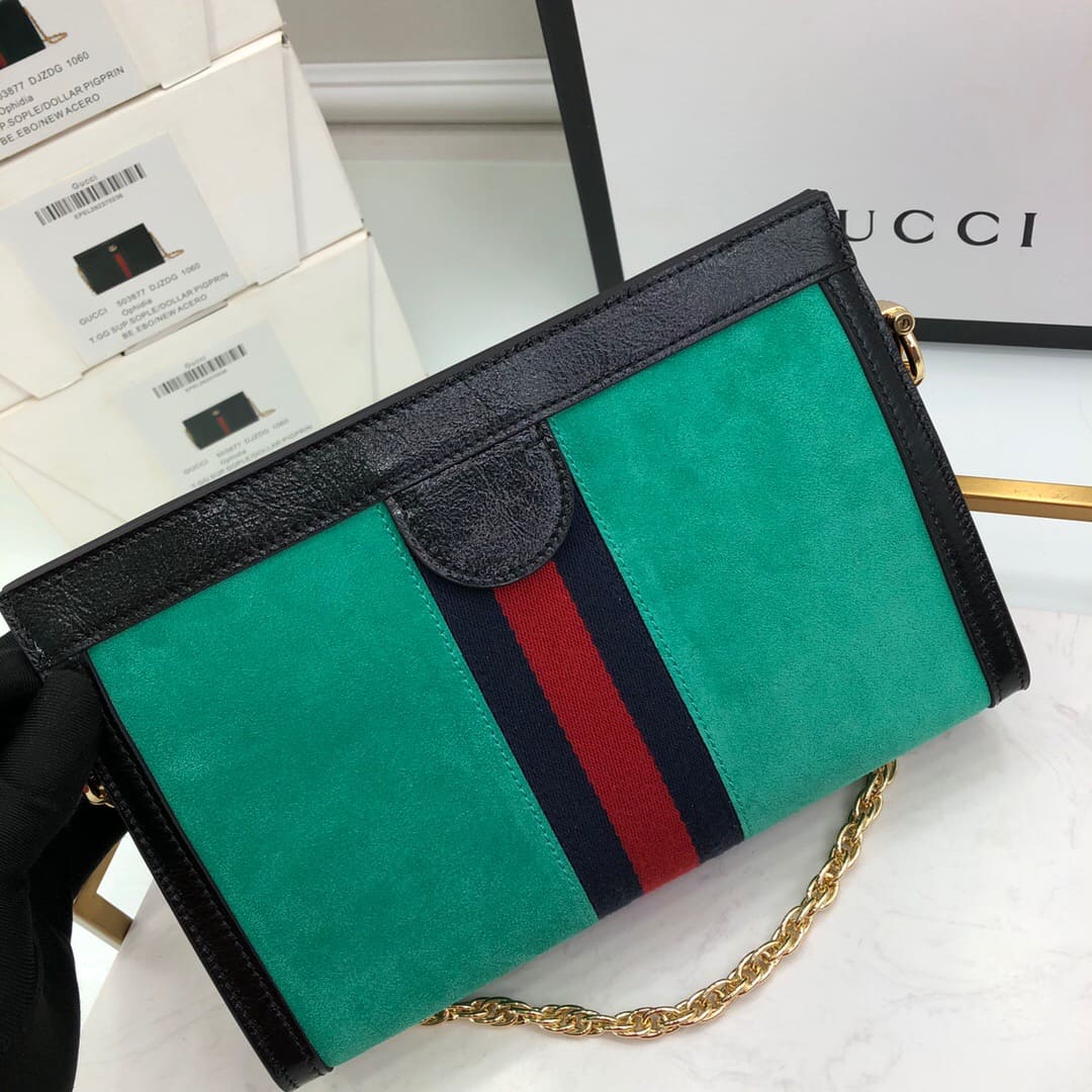 TÚI Gucci Ophidia GG small shoulder bag green Top Quality