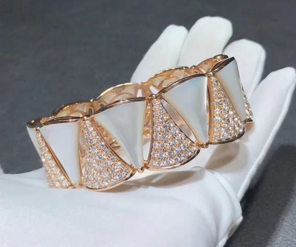 Vòng tay BVLGARI Divas Dream Rose Gold Diamond M.O.P vàng hồng 18K