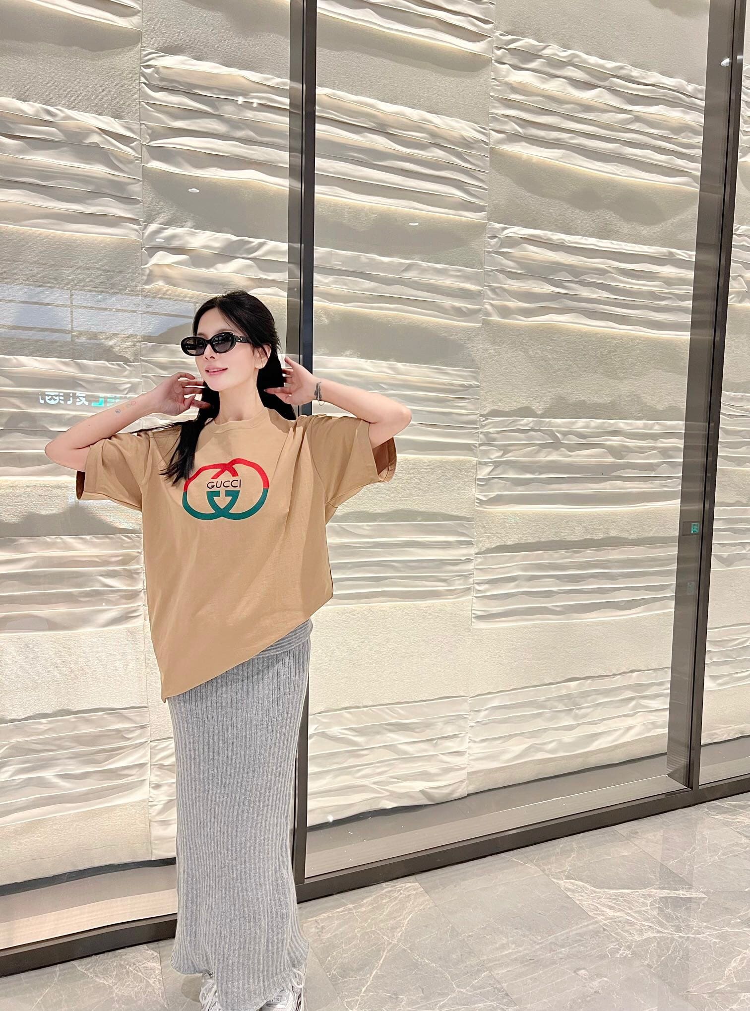 ÁO GUCCI GG T SHIRT MÀU NÂU UNISEX