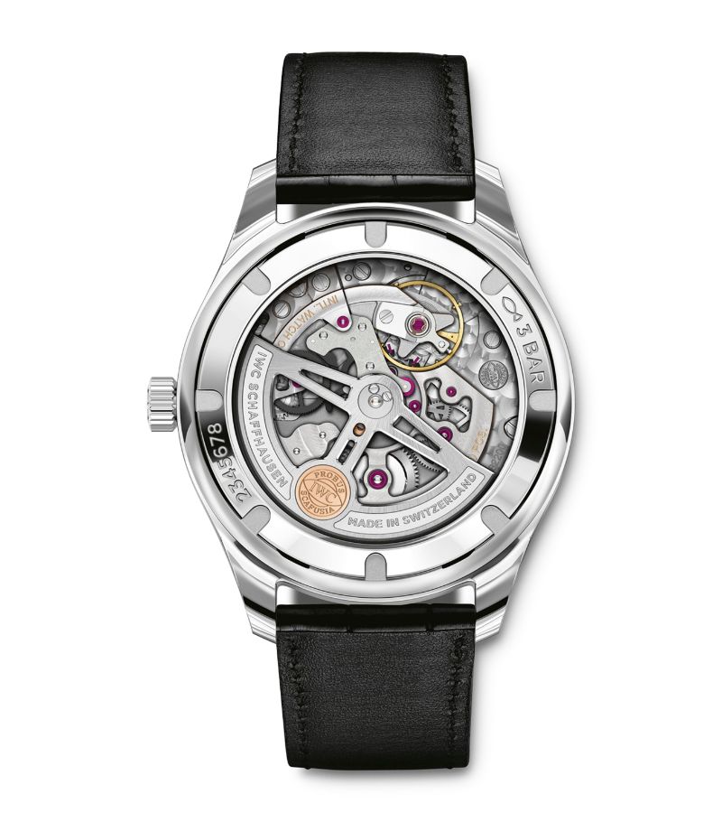 Đồng hồ IWC Rose Gold Portugieser Automatic Watch mặt số màu trắng