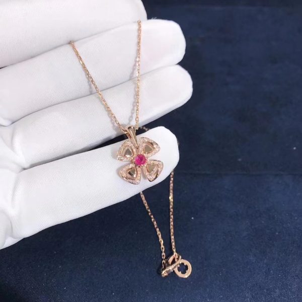 Vòng cổ BVLGARI Divas' Dream Fiorever vàng hồng 18K