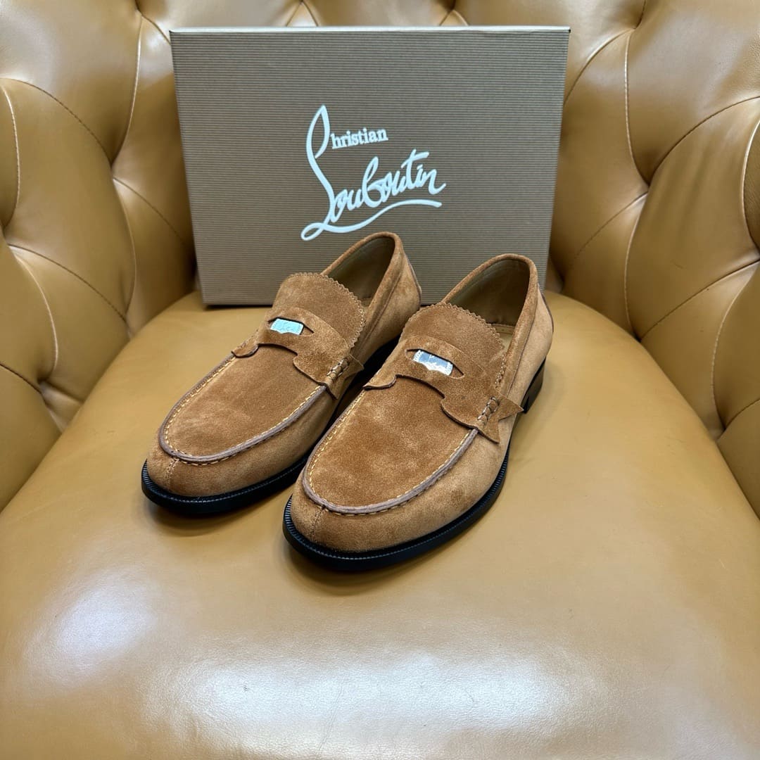 GIÀY CHRISTIAN LOUBOUTIN SUEDE LOAFER HIGH TOP QUALITY SHOES AAA