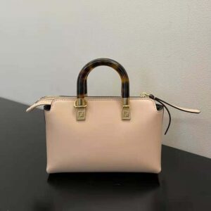 TÚI Fendi Women By The Way Mini Small Boston Bag in Light Pink Leather