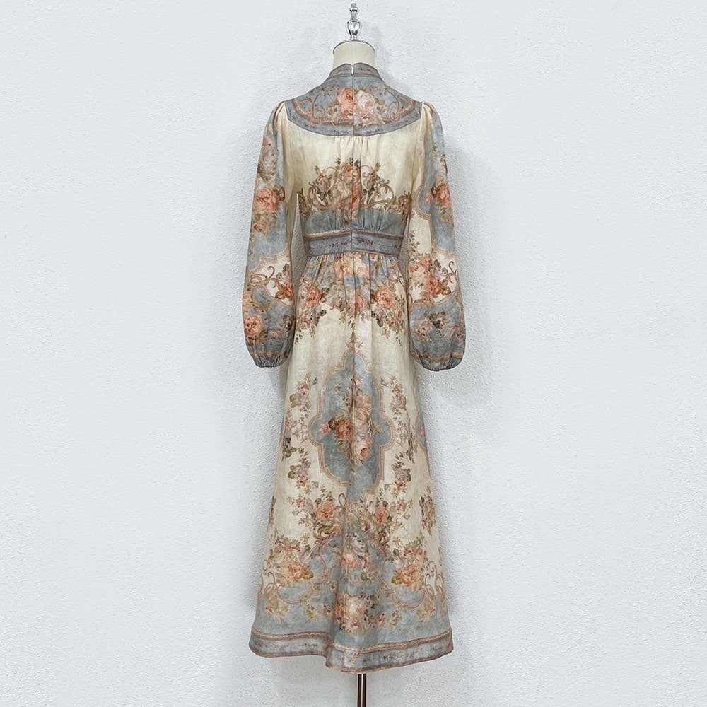 VÁY ZIMMERMANN Vintage Flower Long Sleeve Long Dress High Classy