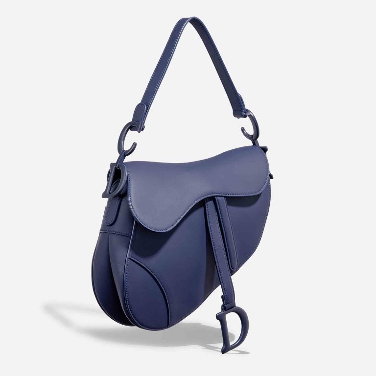 TÚI Dior Saddle Medium Calf Ultramatte Blue