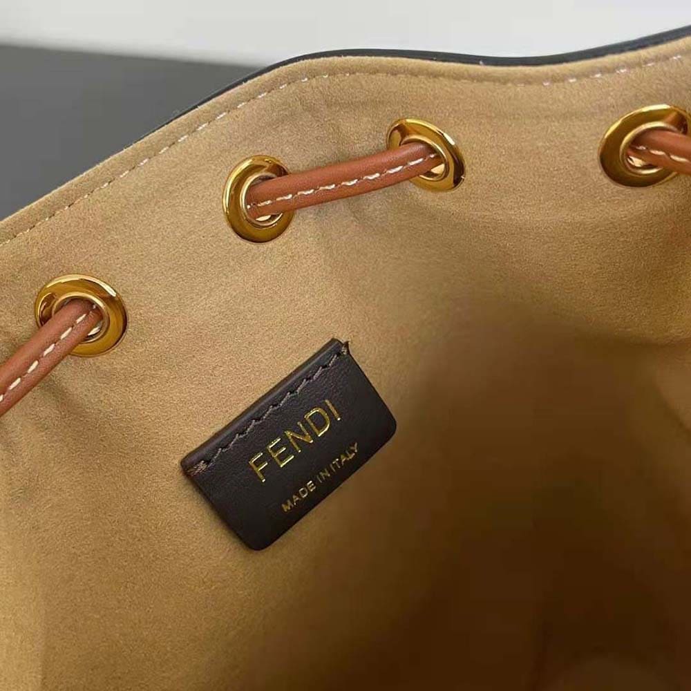 TÚI Fendi Women Mon Tresor Glazed Canvas Mini-Bag-Yellow