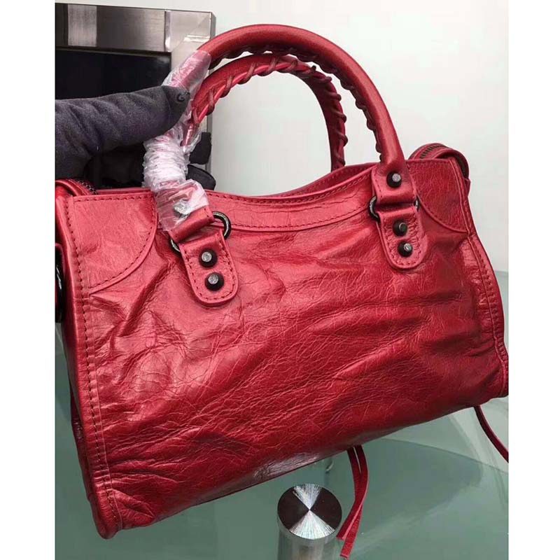 TÚI Balenciaga Classic City Top Handle and Should Bag-Red