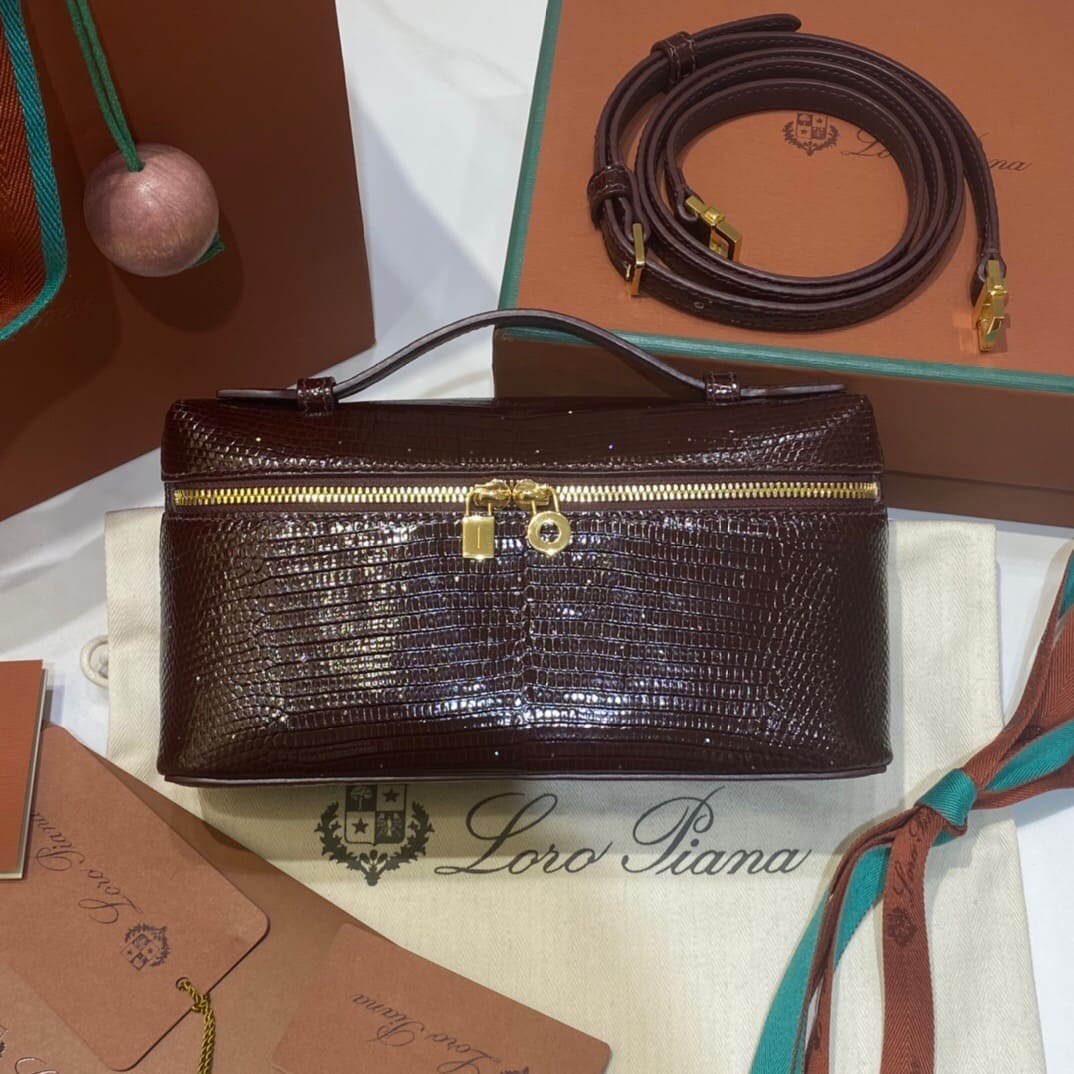 TÚI Loro Piana Women Extra bằng da thằn lằn(Liên hệ để được giá tốt nhất)