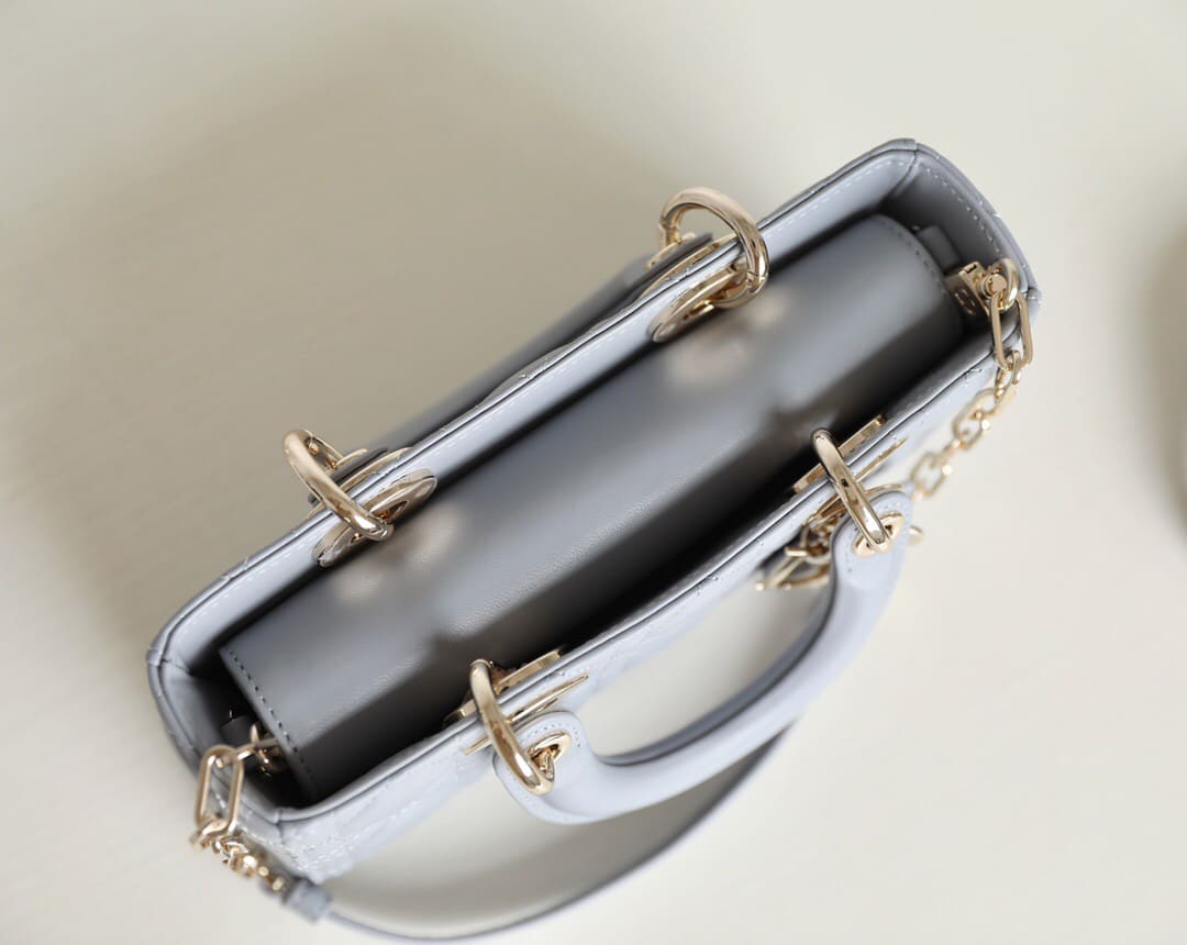TÚI CHRISTIAN DIOR Lady D-Joy Bag Bright Grey Cannage Lambskin