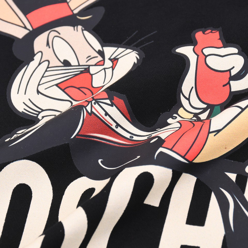 ÁO MOSCHINO print cotton jersey T-shirt