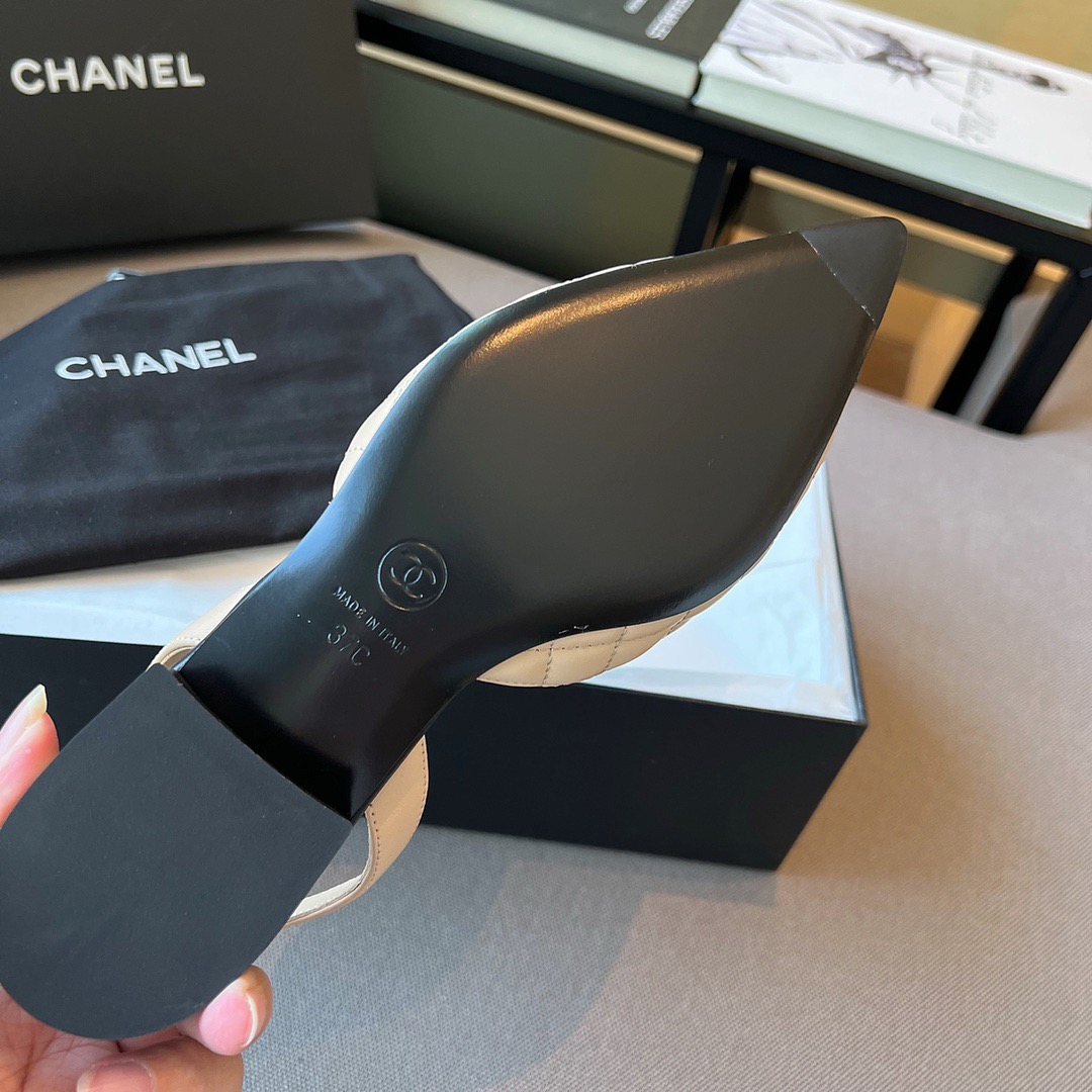 GIÀY CHANEL Camellia Flower Leather Sling Back