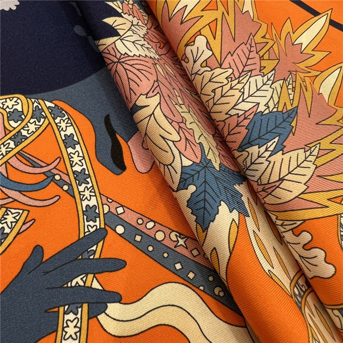 KHĂN Hermes Le Sacre Des Saisons Silk scarf