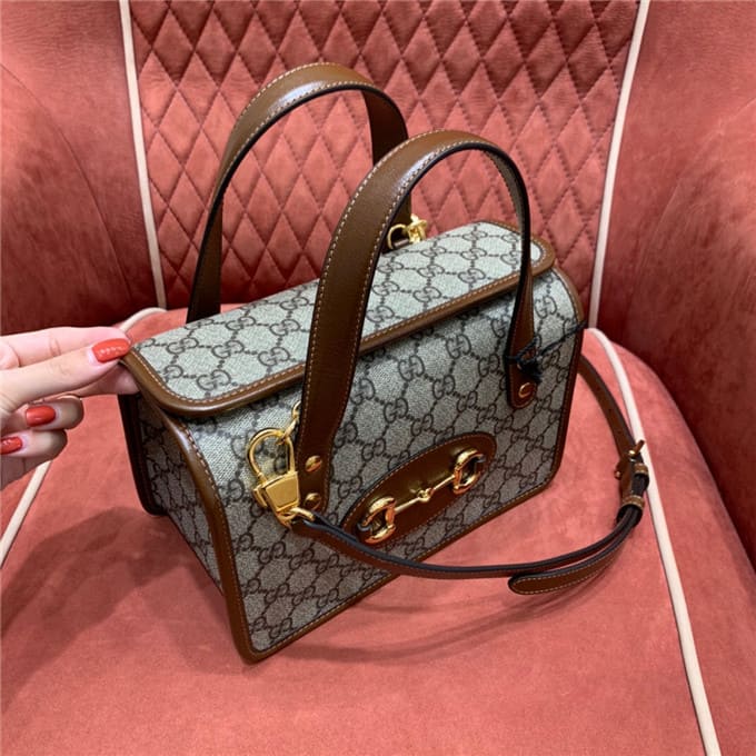 TÚI Gucci Horsebit 1955 mini top handle bag brown Top Quality