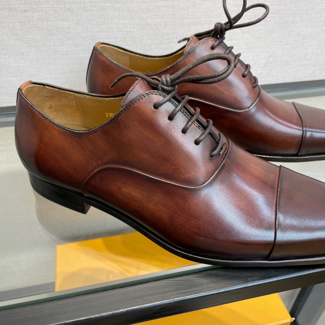 GIÀY LOUIS VUITTON BROWN LEATHER BROGUES SHOES